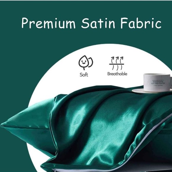 Dark Green Satin Body Pillow Cover Pillowcase Super Soft Silky  (3 Available) - Picture 4 of 5